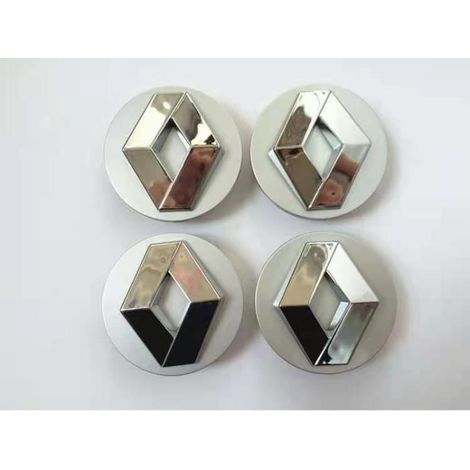 KLVGTIFS PU4×OD54mm Argent Renault Centre De Roue Cache Moyeux emblème Badge Logo Pour Koleos Latitude Talisman (1/2)