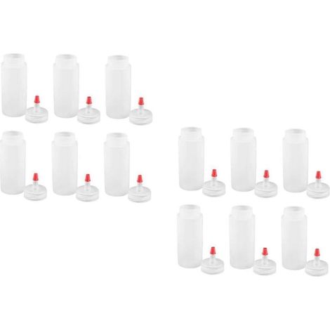 Lot de 12 flacons applicateurs en plastique pour colle liquide embout doseur et volumétrique adaptés aux smoothies (1/5)