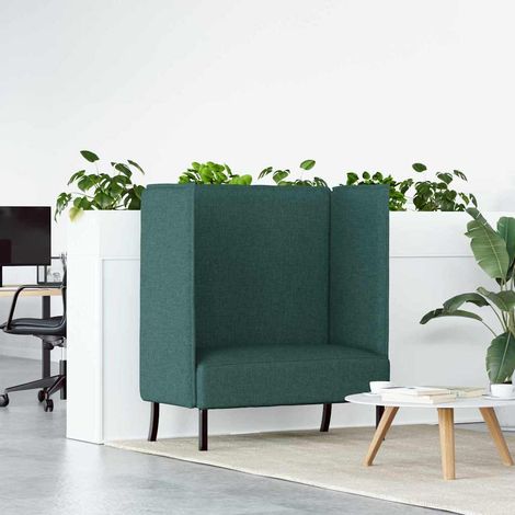 Hoher Rücken Sofa 101cm Dunkelgrün Stoff