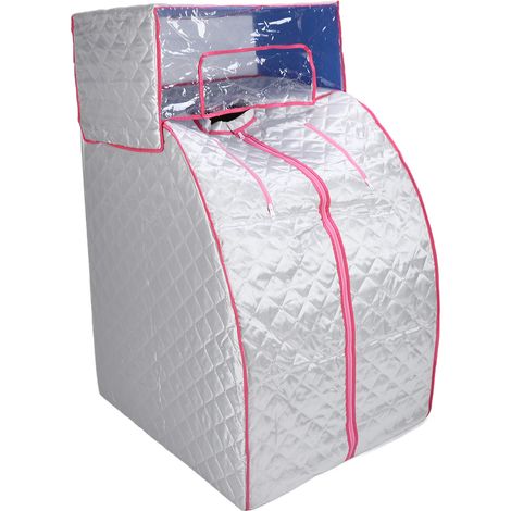 Tente de sauna portable pliable avec télécommande, coffret de sauna à domicile, chaise incluse, box de sudation infrarouge, cabine de bain de vapeur rabattable pour usage domestique (1/5)