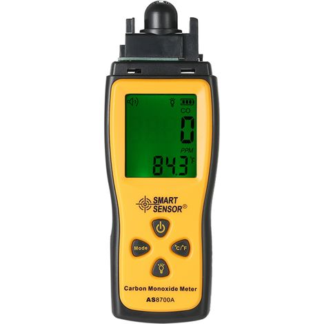 Compteur de monoxyde de carbone portable SENSOR avec testeur de gaz CO de haute précision, détecteur de moniteur, jauge, écran LCD, alarme sonore et lumineuse 0-1000 ppm (1/5)