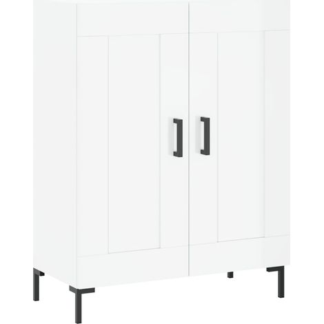 Maison Exclusive - Aparador de madera contrachapada blanco brilla