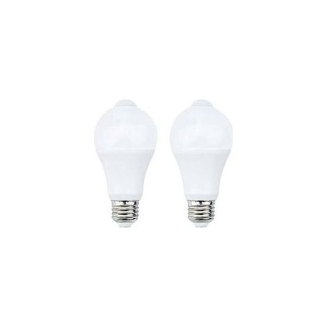 FLITI E27 12W LED-Lampe mit PIR-Infrarot-Bewegungsmelder, 1200 lm, 5700 K Kaltweiß, 360° automatische Ein-/Ausschaltung für Treppenhaus, Flur, Garage, 2er-Pack (1/5)