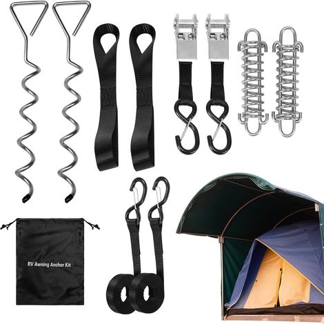 Piquets de Tente Camping - Sac de Rangement Toutes Saisons Fixation - Imperméable pour Prolonger la Vie de l'Auvent pour les Loisirs de Plein Air, le Camping, les Pique-Niques, les Barbecues, les Sp (1/5)