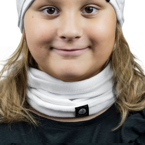 Schlauchschal für Kinder, weiß, Baumwolle, Größe 1W M01, weiß, 46/52 (1/4)