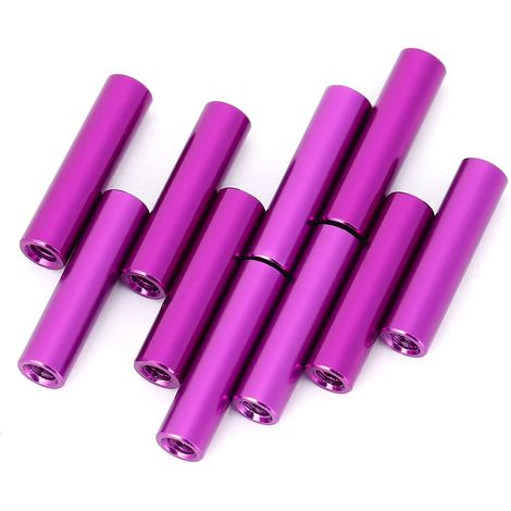 Lot de 10 entretoises rondes en aluminium M3x20, tiges de fixation violettes (1/5)
