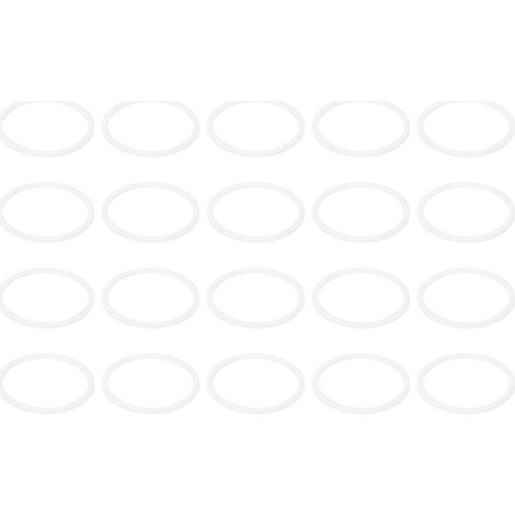 20 Pcs M35 Joint Plat PTFE 35mm ID 40mm OD 1.5mm Epaisseur Blanc (1/5)