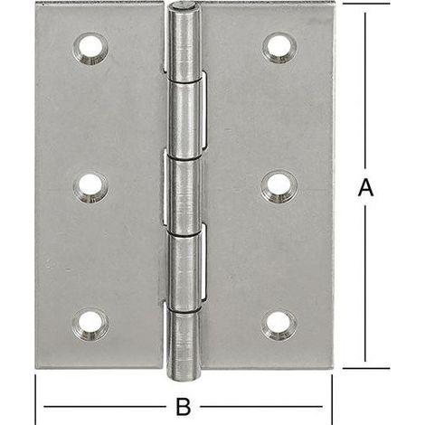 Cardini 80x58 mm in acciaio inossidabile (V2A)