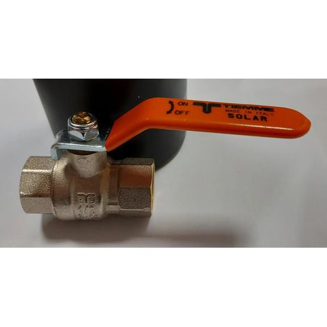 Tiemme - Valvola/Arresto A Sfera Diritta Femmina Femmina 1/2" Per Impianti Solari Termici