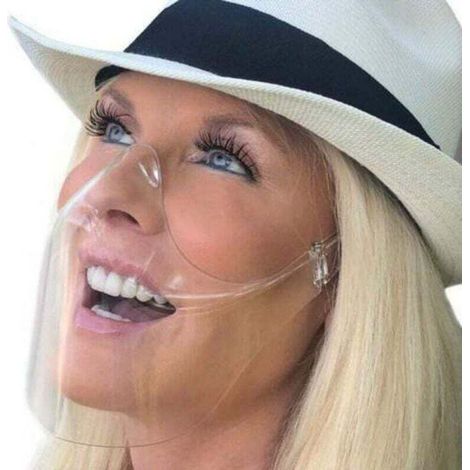 1 pcs bouche nose visière masque facial transparent visage protection visage Visière- (1/4)