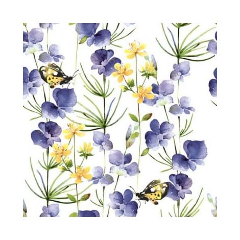 Duni Servietten Blue Blossoms 24 x 24 cm - 20er Pack