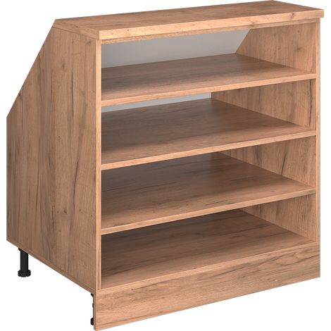 Armario para tejado inclinado Rion, Roble dorado, 80 x 81.8 cm con 4 compartimentos, carcasa 60 cm de profundidad, Vicco (1/5)