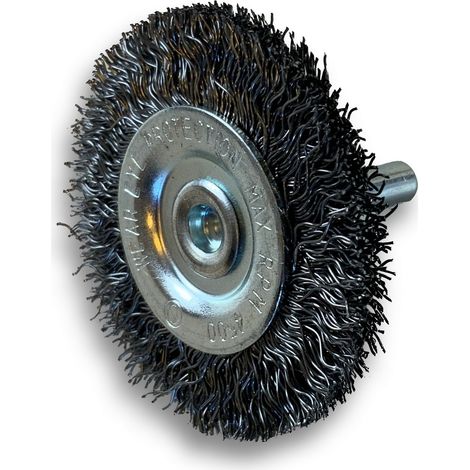 Brosse circulaire métallique sur tige Ø 50 mm Fil acier dur - Quantité x 1 - Ø 50 mm - Ep. 8 mm - Acier dur (1/5)