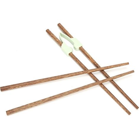 Aides à l'alimentation pour Personnes âgées Nettoyées, Baguettes Flexibles, Plastique Sain + Bois pour Personnes âgées (1/3)