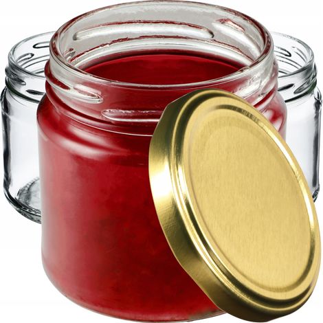 KADAX Kleine Einmachgläser 200 ml, Marmeladengläser, fi66 mm, Minigläser für Honig und Gewürze, Luft (1/5)