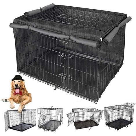 Cage pour Chien Interieur Solide, Cage pour Chien Multifonctionnelle Résistante à la Lumière, Matériau en Tissu Oxford 420D (sans Cage pour Chien) (110×73×76cm),de (1/4)