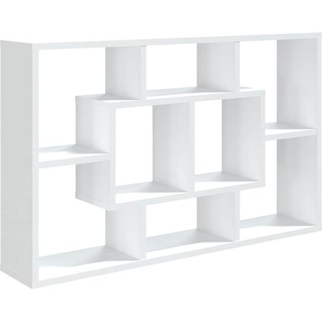 vidaXL Estantería de pared madera de ingeniería blanco 85x16x52,5 cm (1/2)
