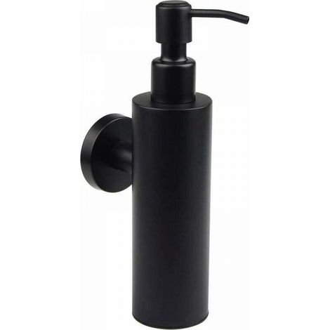 Distributeur de savon mural en acier inoxydable 304 200 ml noir mat distributeur de savon mural salle de bain manuel shampooing gel douche bouteille (1/5)