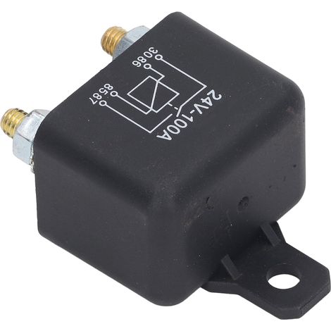 Relais de démarreur 100 A, bobine en laiton, boîtier en circuit imprimé, haute puissance, pour tondeuse à gazon, automobile, 24 V CC (1/5)