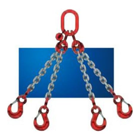 Élingue chaîne 4 brins crochet auto acier 10mm - COMUNELLO - 8120444