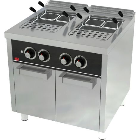 Cuiseur à Pâtes Gaz 2x25 Litres Série 750 sur Placard - Hr Fainca