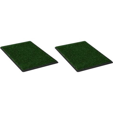 Maison Exclusive - Haustiertoiletten 2 Stk. mit Tablett Kunstrase (1/5)