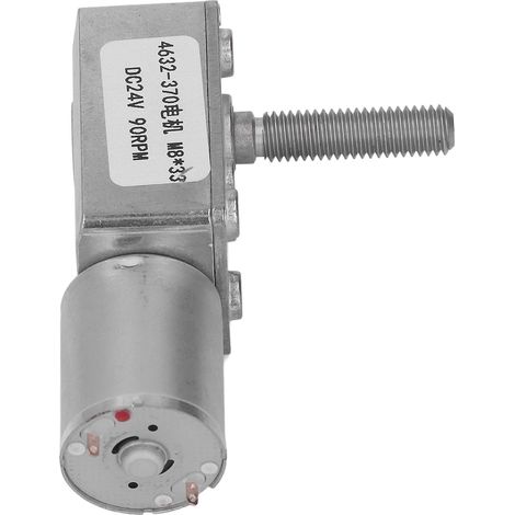 Micro-moteur à engrenage turbo ver, couple élevé, boîte de vitesses DC24V M8x33mm, outillage électrique 90 tr/min (1/5)