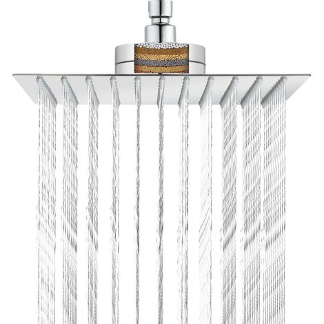 Pommeau de Douche Filtré à Effet Pluie 25 cm - Rend l'Eau Dure Plus Douce - Améliore Votre Peau et Cheveux - Design Intégré (1/5)