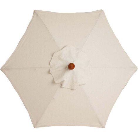 MUMU 8-Rib 3m Waterproof UV Resistant Replacement Umbrella Canopy Beige (1/4)