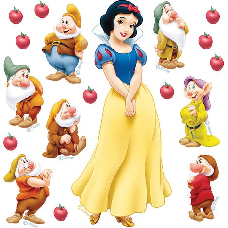 Sticker - Blanche-Neige Disney - 30x30 cm