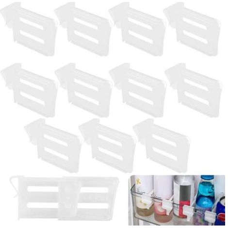 BUNTHAUS PA 12-teilige Kühlschrankteiler, Kühlschrank-Trennwand, Kühlschrank-Flaschenhalter, Kühlschrank-Organizer, Kühlschrank-Aufbewahrung für Seitentür, Küche und Zuhause (1/4)