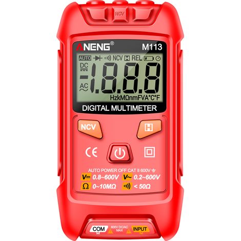 M113 Mini-Digitalmultimeter, intelligenter AC/DC-Spannungsprüfer, 1999-stellige LCD-Anzeige, automatische Bereichswahl.