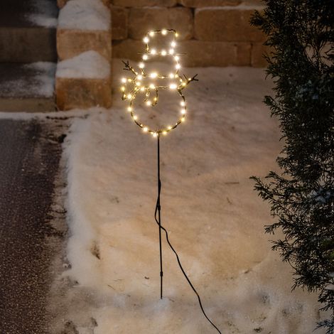 esotec Solar Gartenstecker Schneemann, höhenverstellbare Weihnachtsdeko 103403 (1/5)