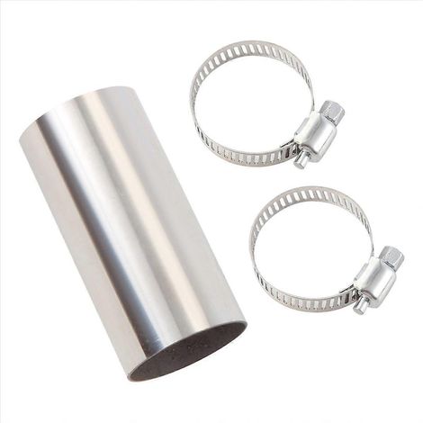 Raccord de tuyau d'évacuation de chauffage 24 mm, tuyau d'évacuation de gaz en acier inoxydable pour chauffage de stationnement à air comprimé avec colliers de serrage - SFYGV (1/5)