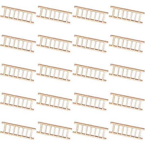 Échelles miniatures décoratives pour maison de poupée - 20 accessoires en bois (1/5)