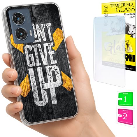 Funda para Motorola Edge 50 Fusion Photo Case Back Case + cristal 9H (1/5)