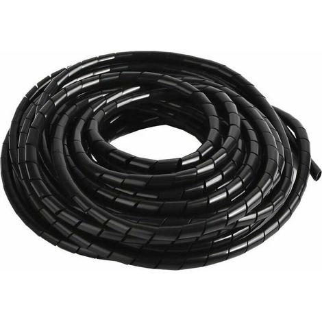 KZQ Spiralkabelabdeckung, 12 m, universelles, flexibles elektrisches Kabelmanagement, Kabelmanagement-Rohr zum Aufbewahren oder Verstecken von Kabeln, DIY-Kabelschutz für Home-Office-TV-PC, Durchmesse (1/3)
