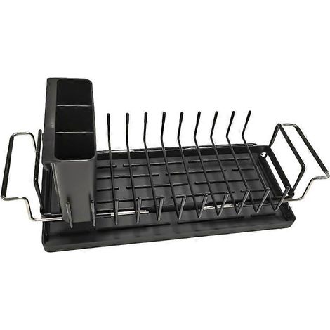 Égouttoir à vaisselle extensible en acier inoxydable, à poser sur l'évier, compatible avec les éviers de cuisine de 14 à 19 pouces. (1/4)
