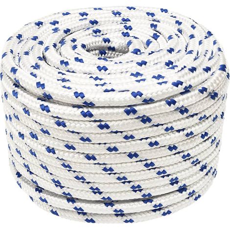 Corde de bateau, Corde de Chanvre, pour la Décoration, le Bricolage, le Jardinage Blanc 14 mm 25 m Polypropylène OIB3806E (1/5)