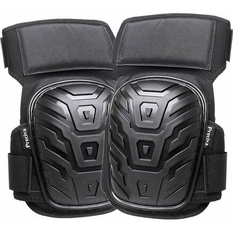 Rodilleras profesionales acolchadas de espuma resistente con cómodo cojín de gel y correas ajustables para trabajo, jardinería y construcción. (1/5)