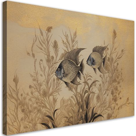Tableau sur toile Chambre à coucher - Voiles de poisson boho 60x40 (1/5)
