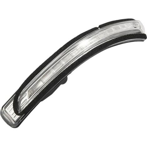 Clignotant LED pour Rétroviseur Gauche, Compatible KIA Rio 2012-2016, Remplace 87614-1W000, ABS Noir et Transparent