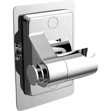 Duschkopfhalterung ABS Silber Duschhalterung Nahtloses Kleben Duschkopf Halterung 360° Drehung Handbrause Halterung Wasserdicht und Feuchtigkeitsfest Halterung Duschkopf Einfach