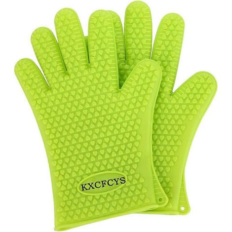 1 paire de gants de cuisine en silicone résistant à la chaleur pour barbecue et four (1/5)