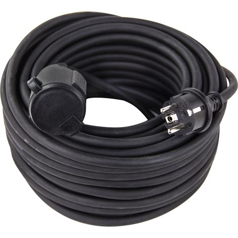 Verlängerungskabel 20m H07RN-F 3x1,5mm² schwarz IP44 Stromkabel Verlängerung (1/3)