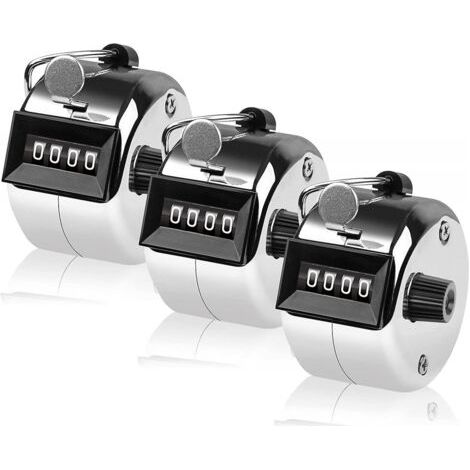 Compteur à clics 4 chiffres - Compteur manuel en métal - Clicker pour compter, marquer le golf (1/5)
