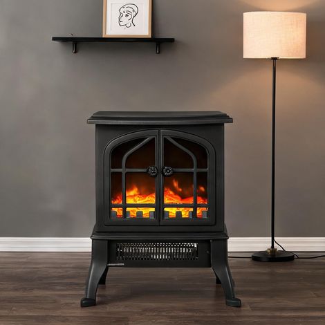 Cheminée électrique negro en plástico Vidrio 39 x 24 x 48 cm (1/5)