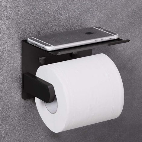 Porte-papier toilette en acier inoxydable SUS 304 – Étagère pour téléphone – Crochets adhésifs pour serviettes – Installation sans perçage (1/5)
