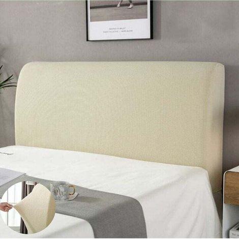[NEVER USED]  Headboard Cover,Headboard Protective Cover Dustproof Washable Headboard Cover Full Pack 360° Beige 150cm Suitable for 140-170cm Headboard (1/4)