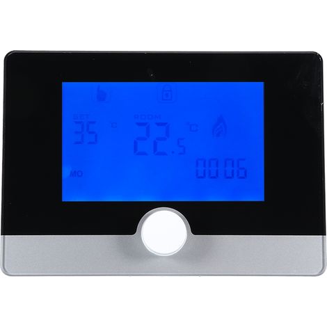 Thermostat programmable pour chauffage au sol à lumière bleue, thermostat mural intérieur pour chaudière, thermostat mural pour chauffage à cristal de carbone (1/5)